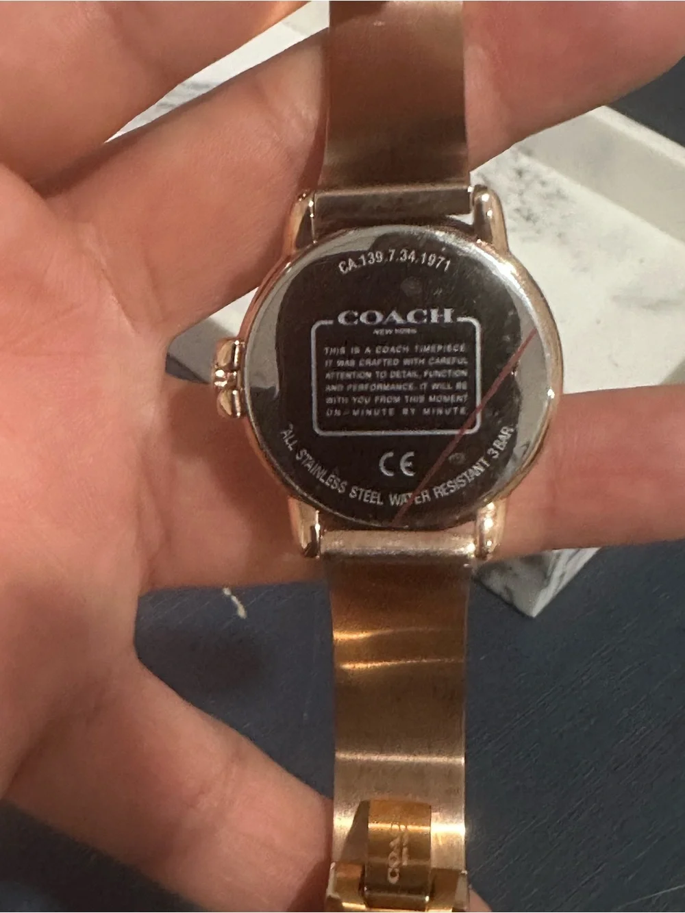 Coach Rose Gold Signature Link Women's Watch - Picture 5 of 7